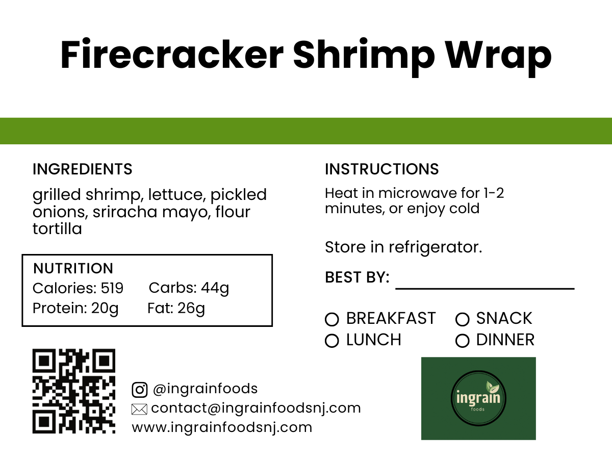 Firecracker shrimp wrap