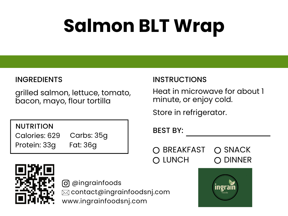 Salmon BLT Wrap